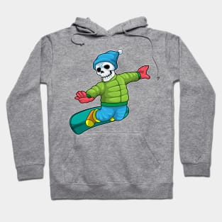 Skeleton as Snowboarder with Snowboard Hoodie